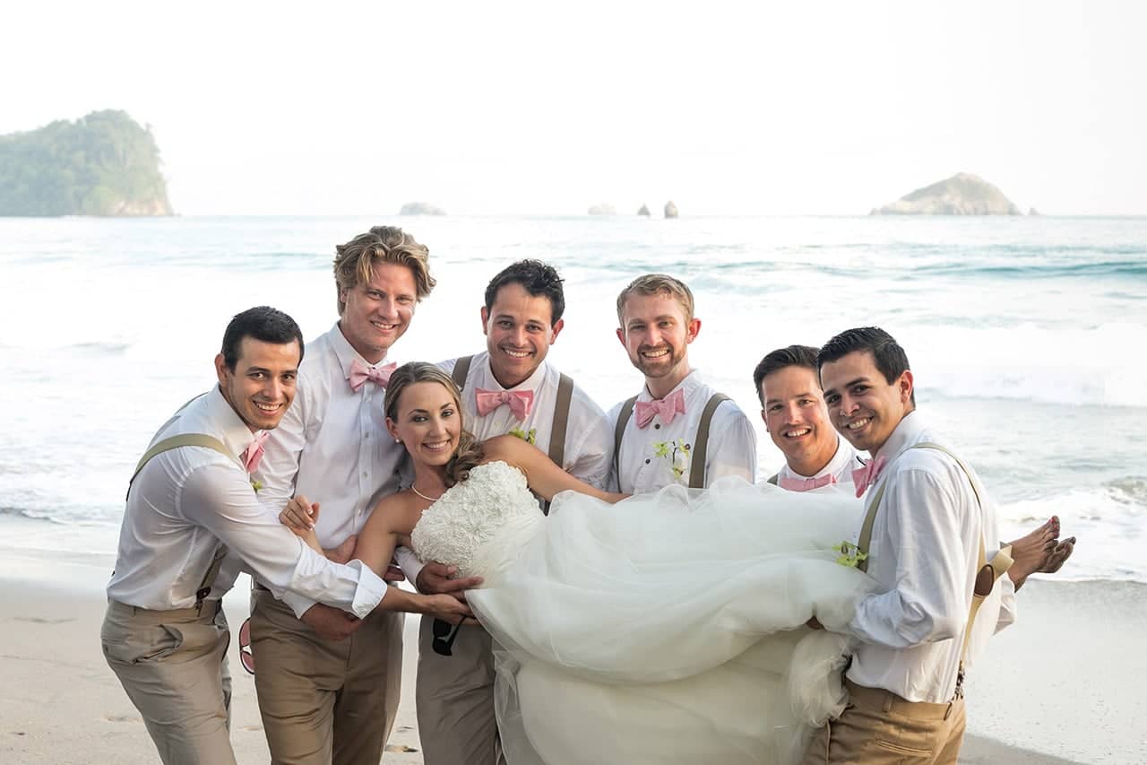 wedding on the beach at villa punto de vista
