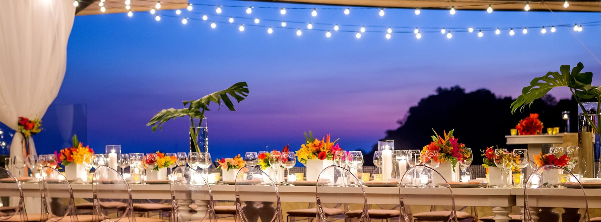 wedding reception in luxury villa