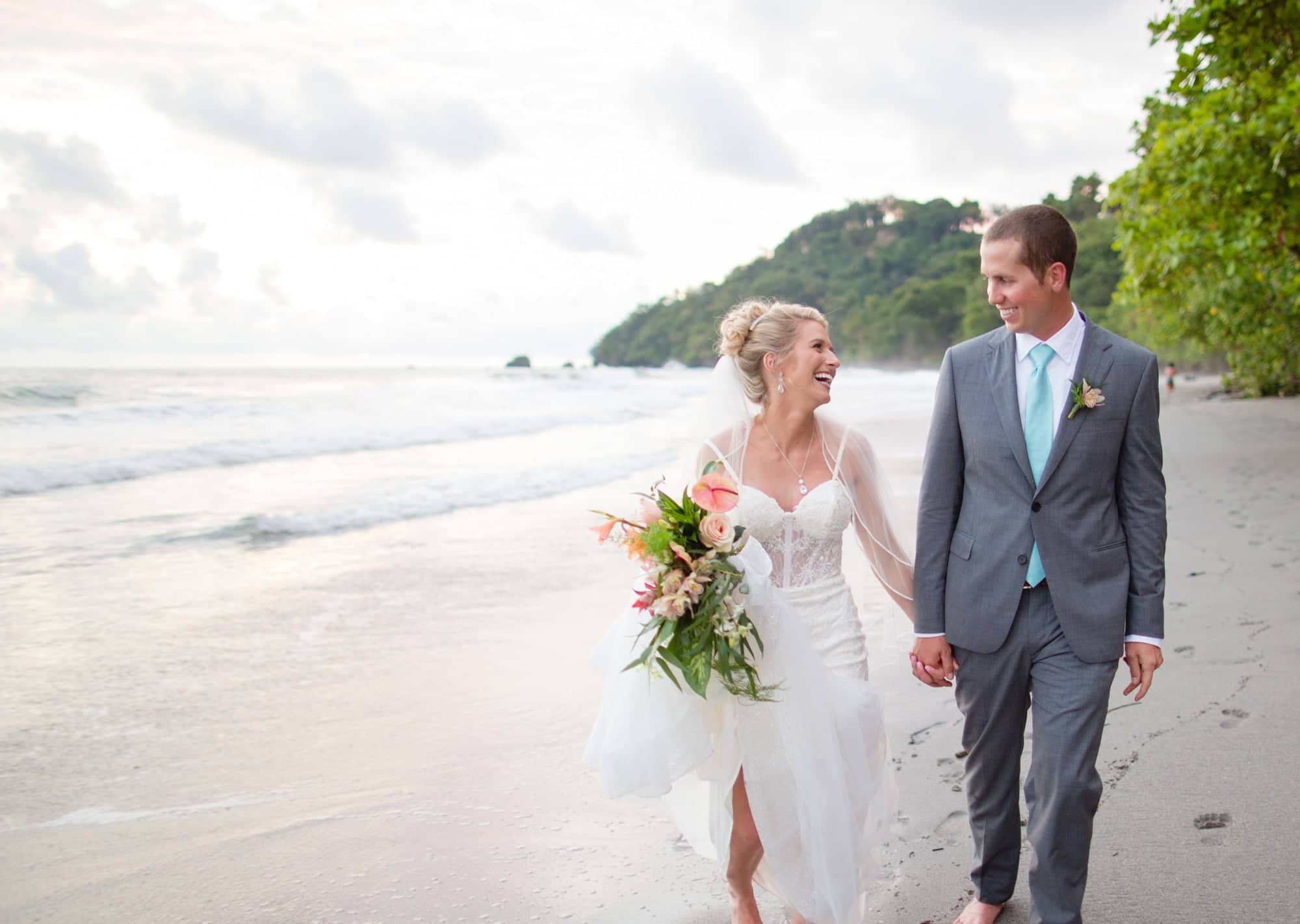 beach destination wedding at costal villa